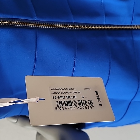 Ted Baker Charlii Mid Blue Stretch Bodycon Jersey Sheath Dress TB 3 US 8 - Picture 12 of 12